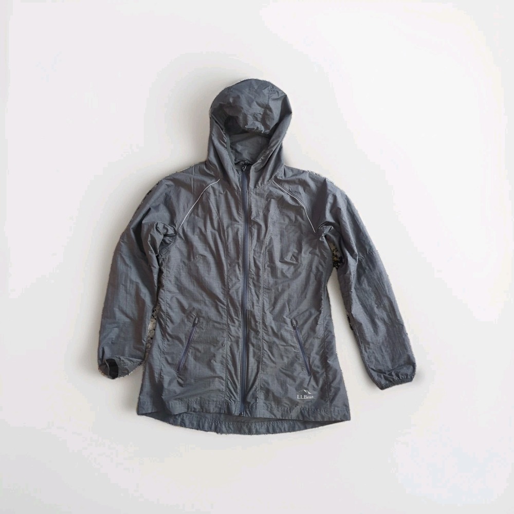 LL‎ Bean Womens Jacket 100% Nylon Medium Utility Hood Rugged Trail Gorpcore
